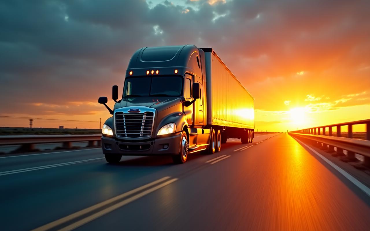 Commercial freight crossing the Laredo border